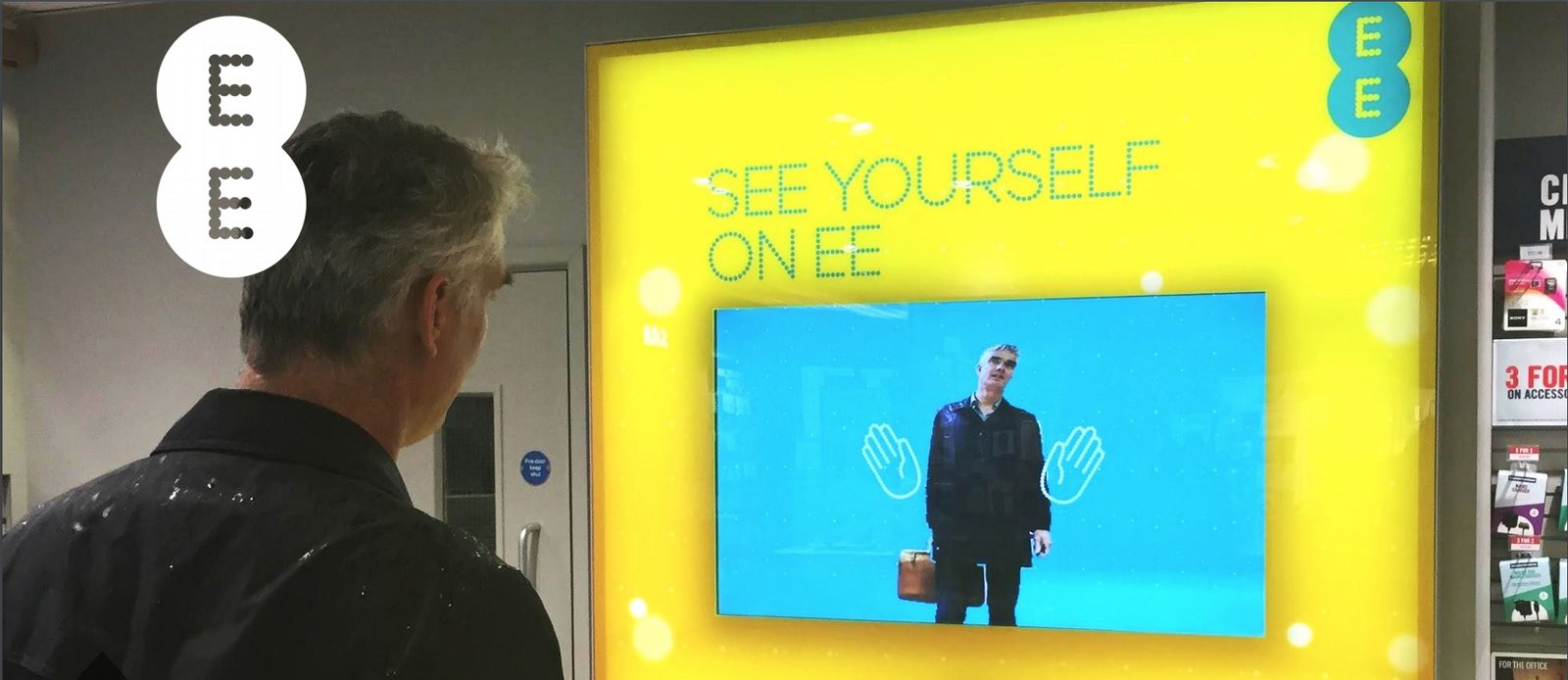 EE in-store gesture-controlled computer vision installation