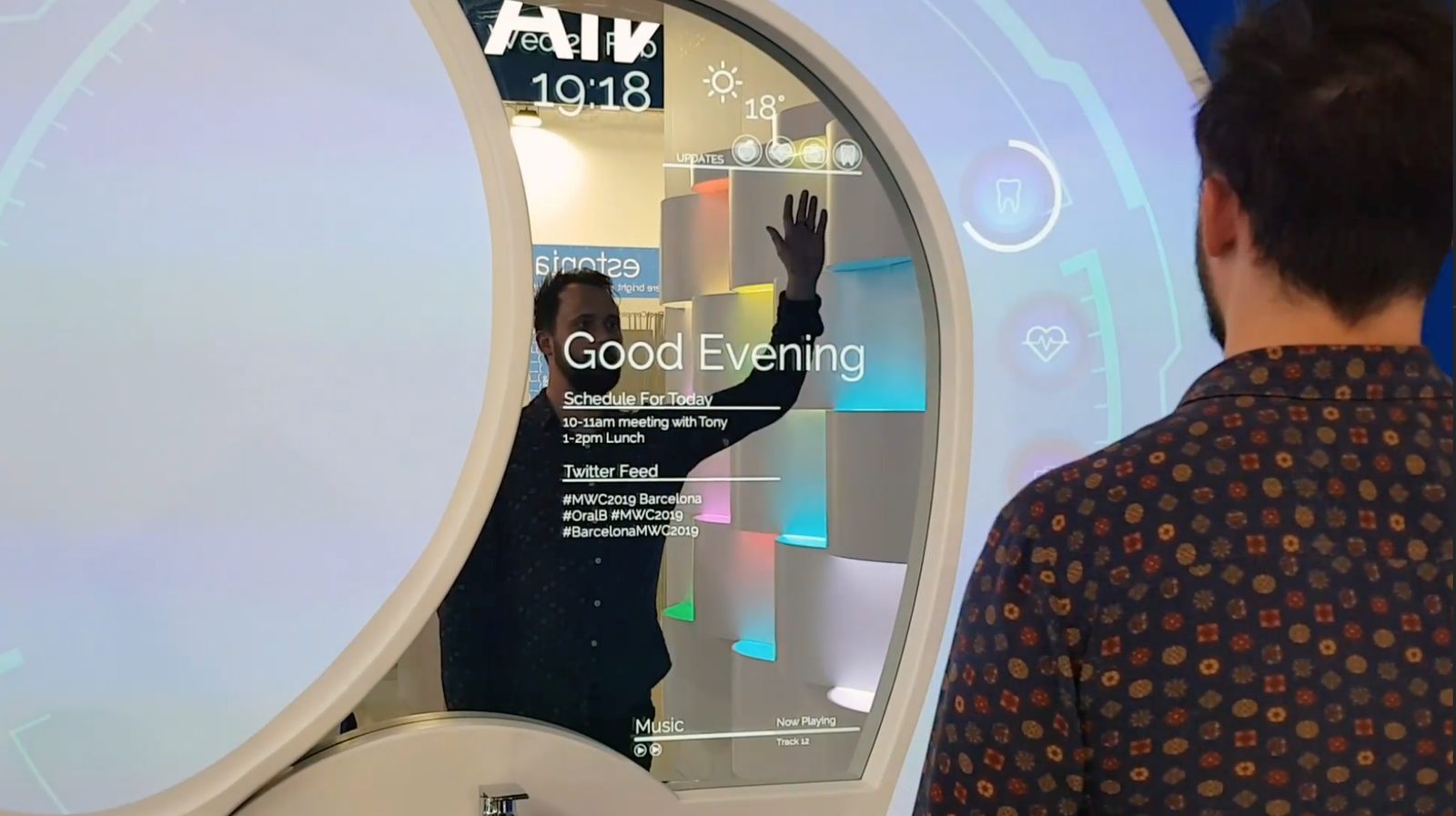 Oral-B Bathroom of the Future smart mirror at MWC Barcelona
